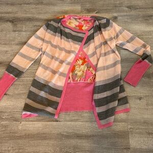 Clements Ribeiro Portabello pink floral Light weight Knit Jacket/Cardigan Size S